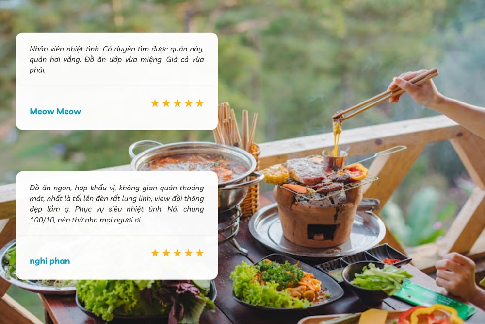 Đồ ăn ngon, chất lượng, ướp vừa miệng, thích hợp là nơi để quây quần bên gia đình và bạn bè